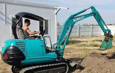 Услуги миниэкскаватора Kobelco в Керчи и Крыму